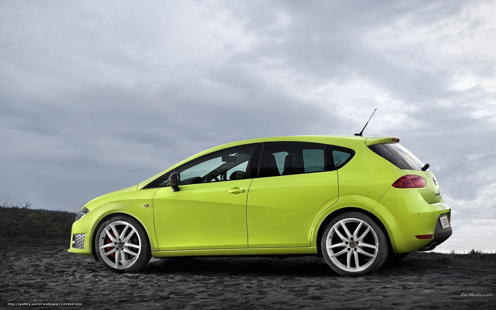 lime green hatchback car