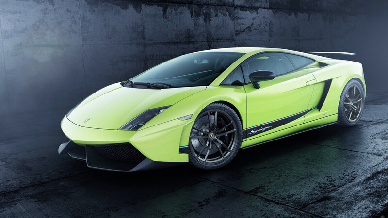 Lime green Lamborghini sports car