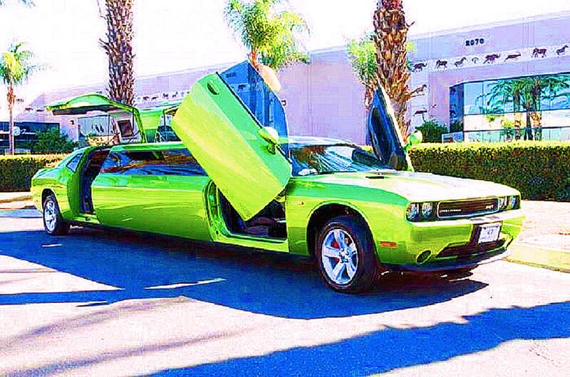 Lime Green Limo Car