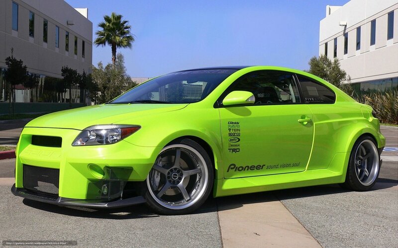 lime green modified coupe