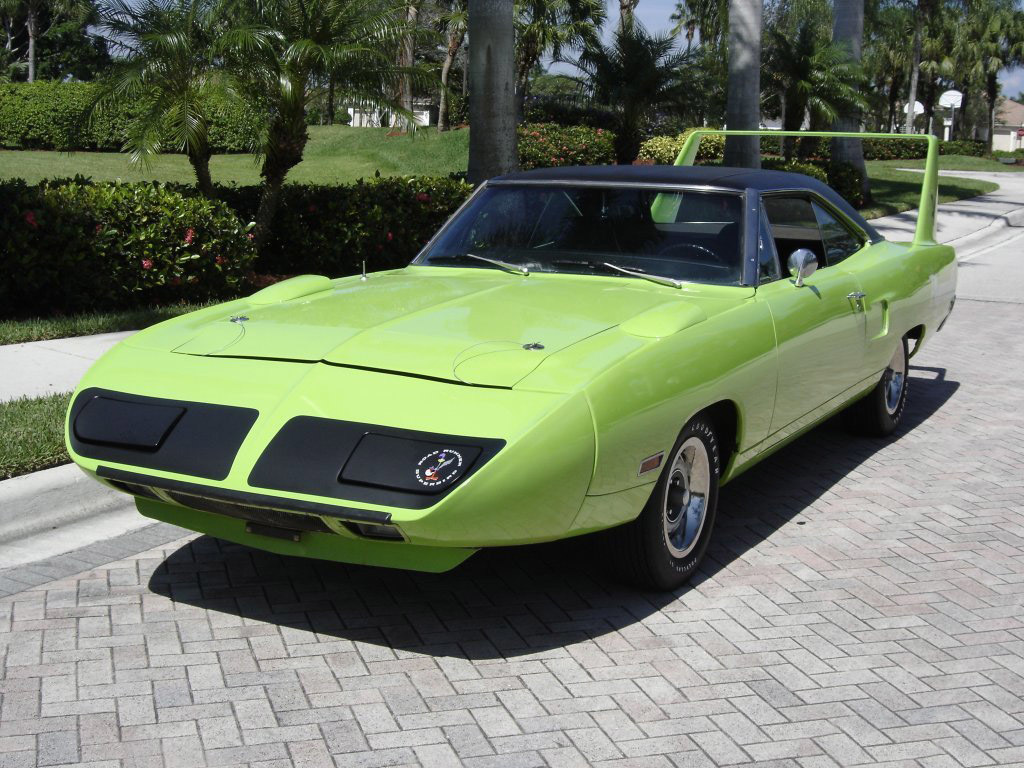 lime green muscle car
