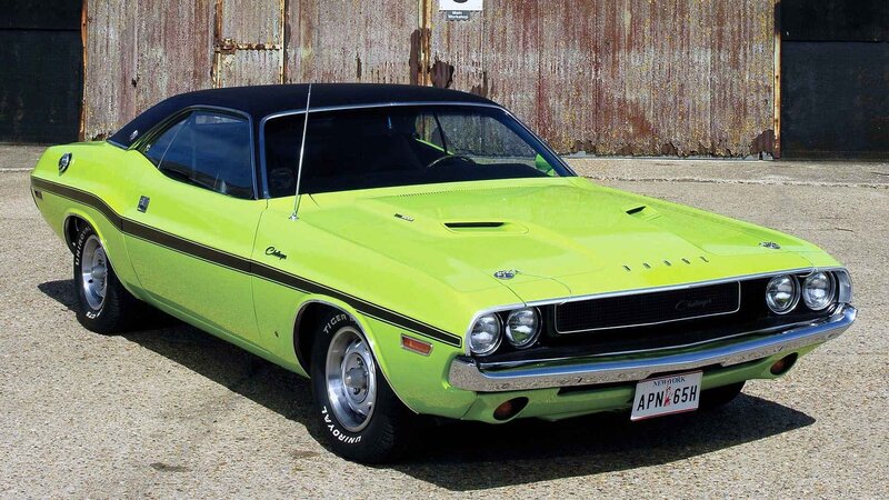 Lime Green Muscle Car — Lime Green, Retro, Afternoon