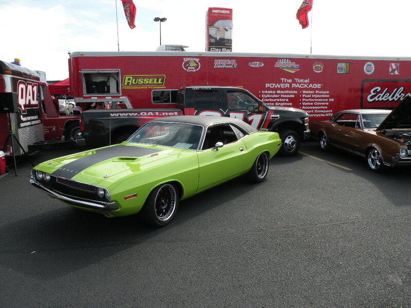 Lime Green Muscle Car — Outdoor