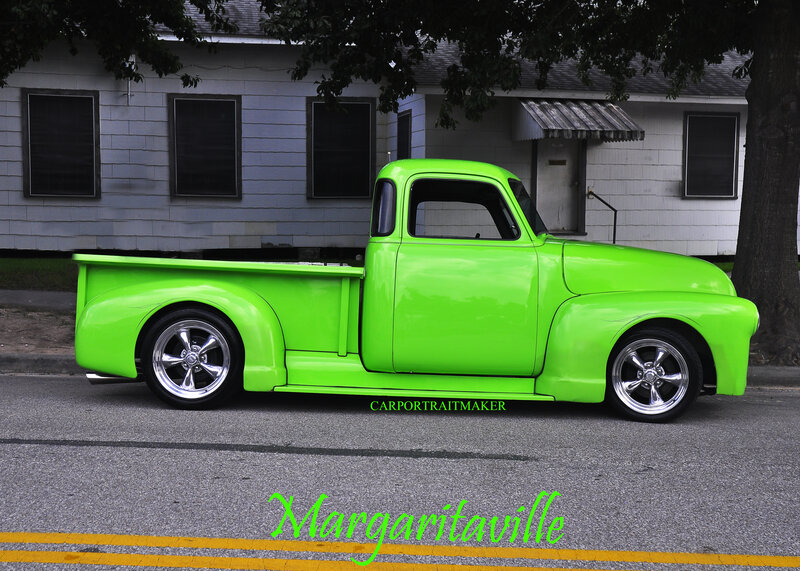 Lime Green Pickup Truck — Calm