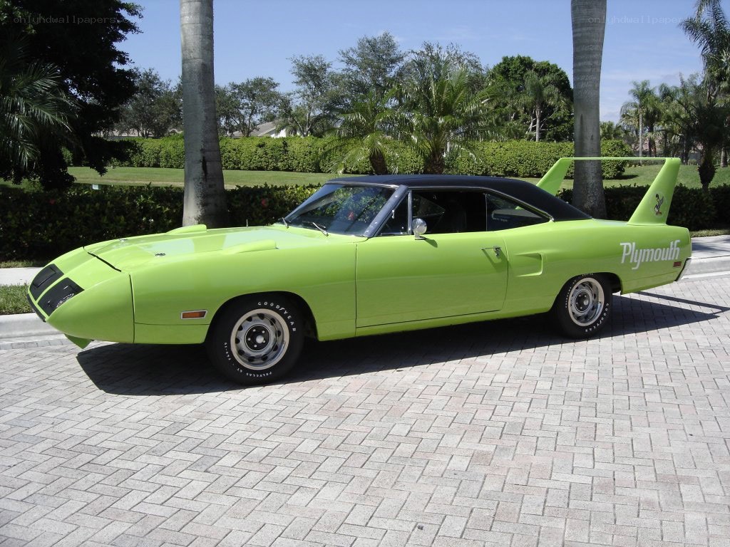 lime green plymouth superbird