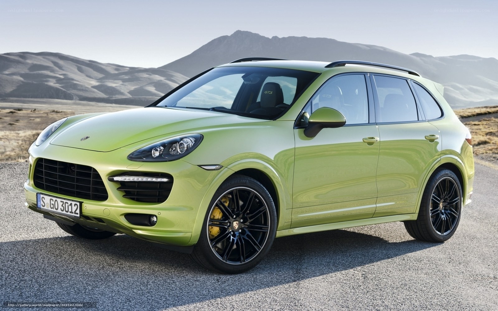 lime green porsche cayenne