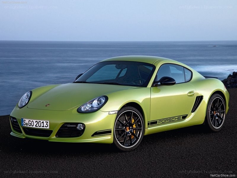 lime green Porsche Cayman