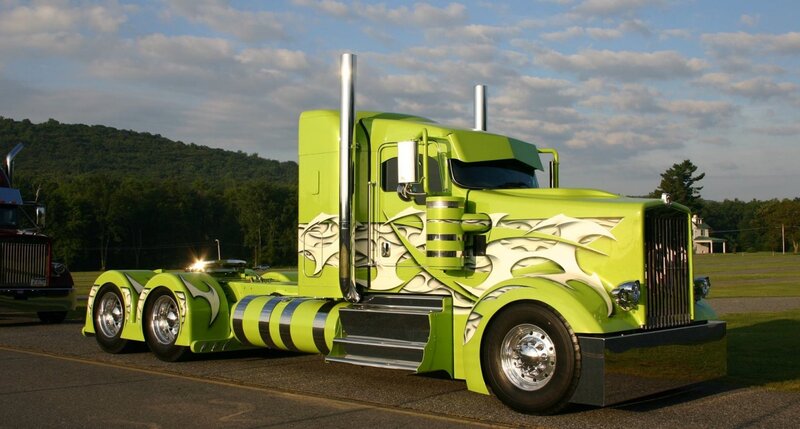 Lime Green Semi-truck — Lime Green