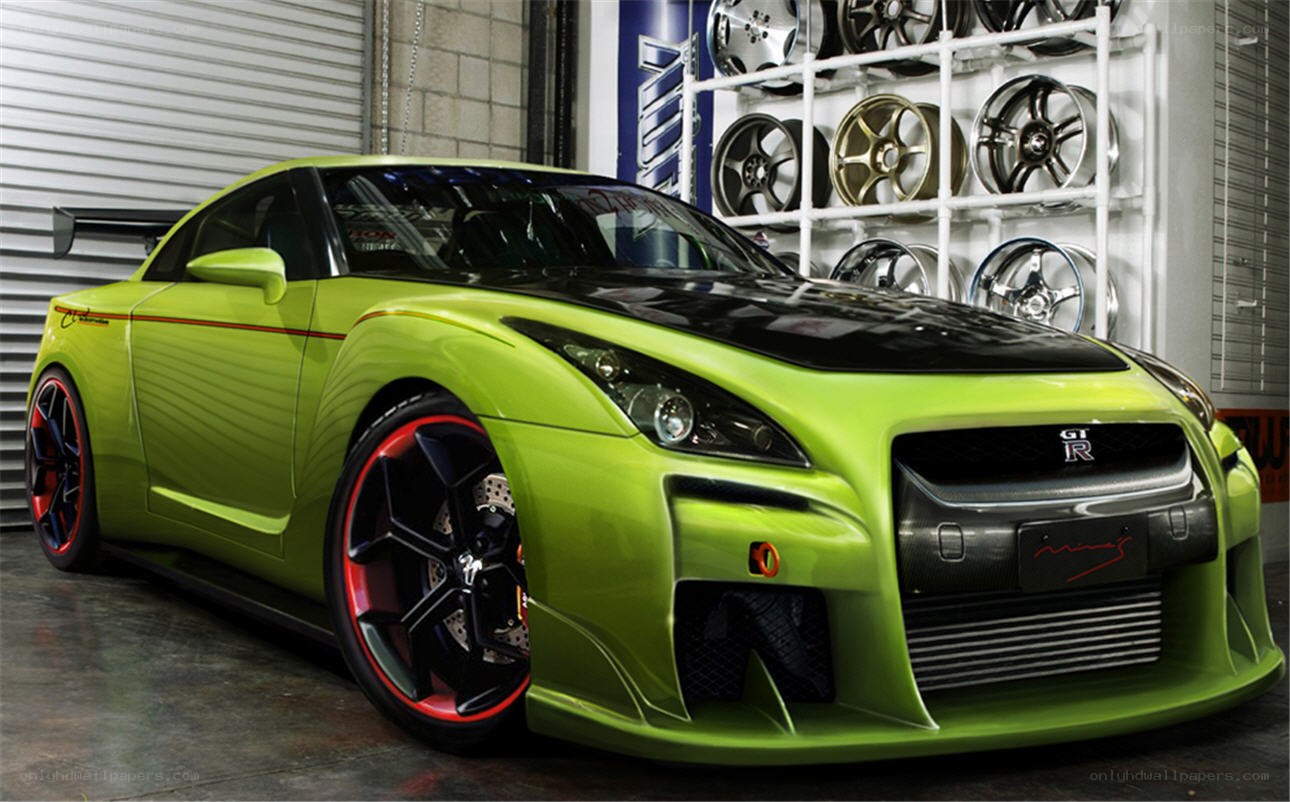 lime green sports car