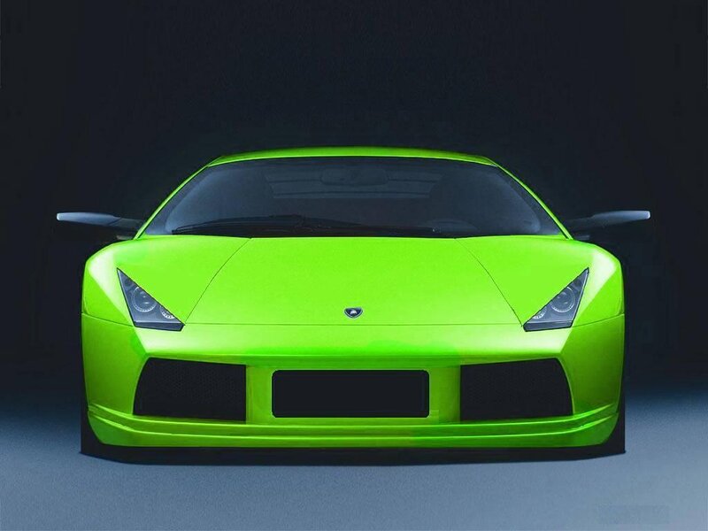 lime green sports car