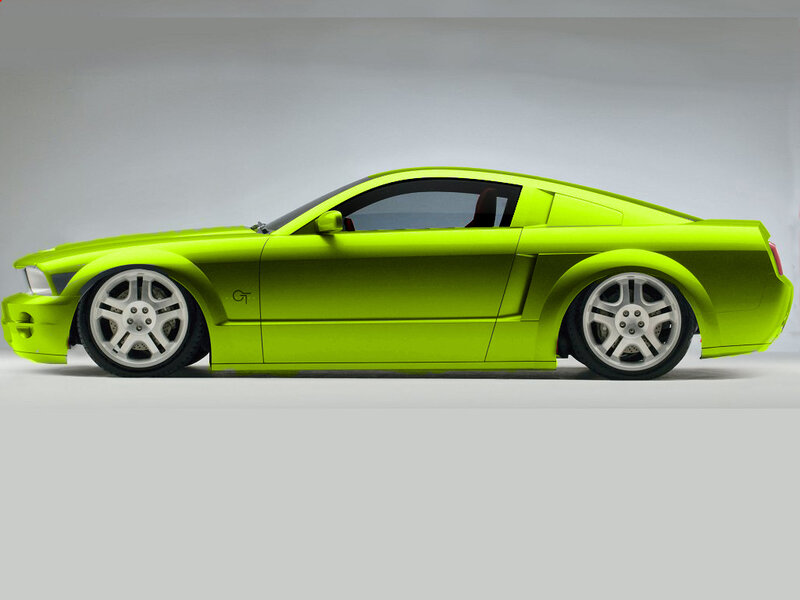 lime green sports car