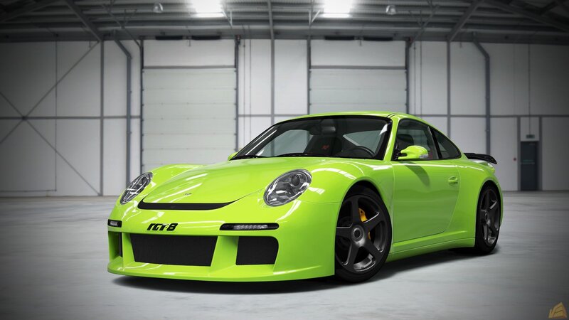 lime green sports car