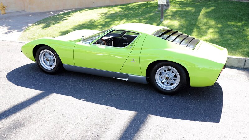 lime green sports car