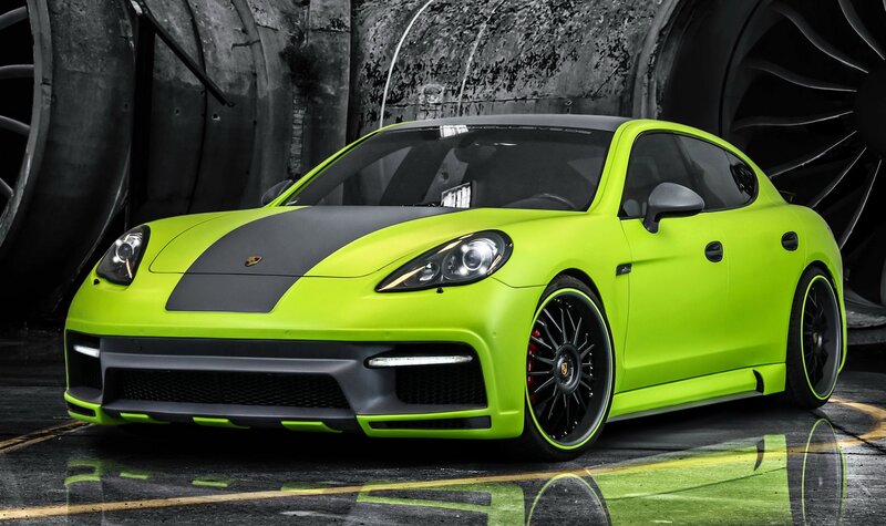 lime green sports car