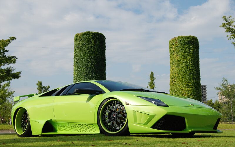 Lime Green Sports Car — Calm