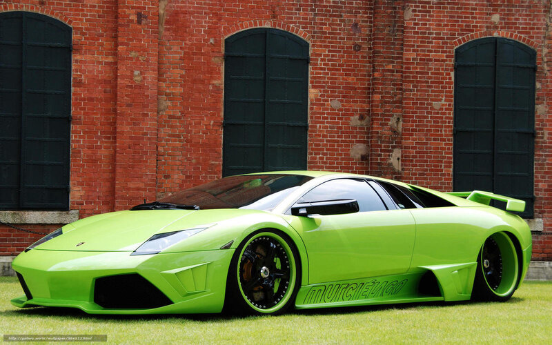 Lime Green Sports Car — Dramatic, Afternoon