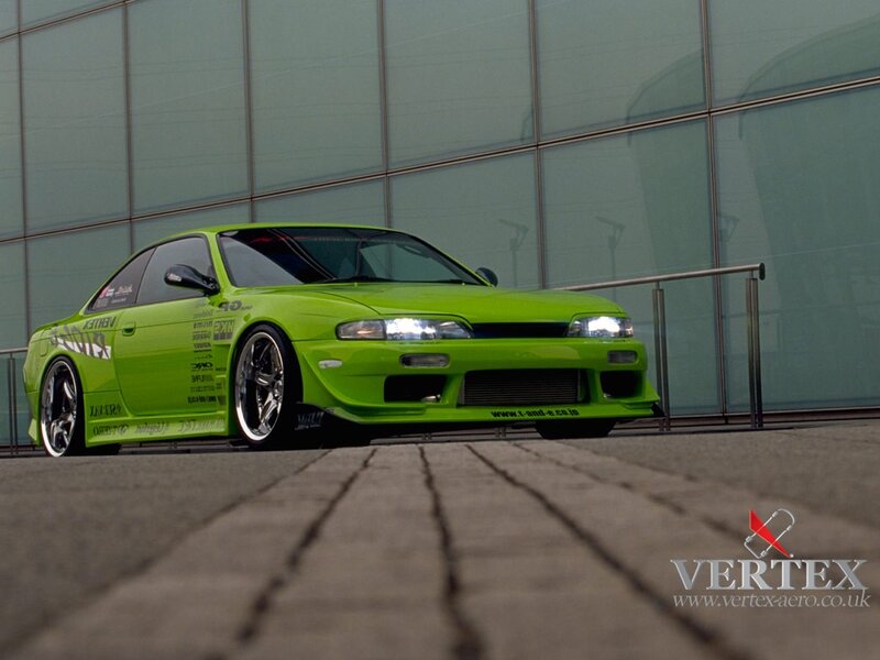 Lime Green Sports Car — Dramatic, Photograph, Building, Railing