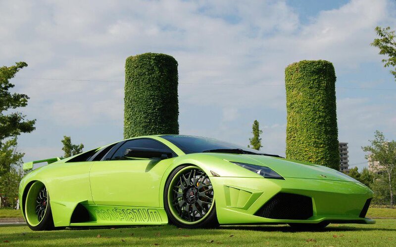 Lime Green Sports Car — Lime Green, Calm