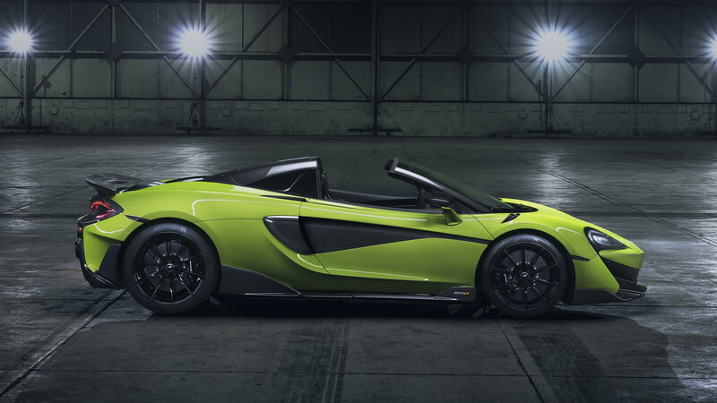 Lime Green Sports Car — Lime Green, Dramatic, Night, Photograph, Convertible