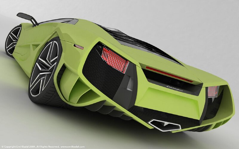 Lime Green Sports Car — Lime Green, Modern, 3d Render