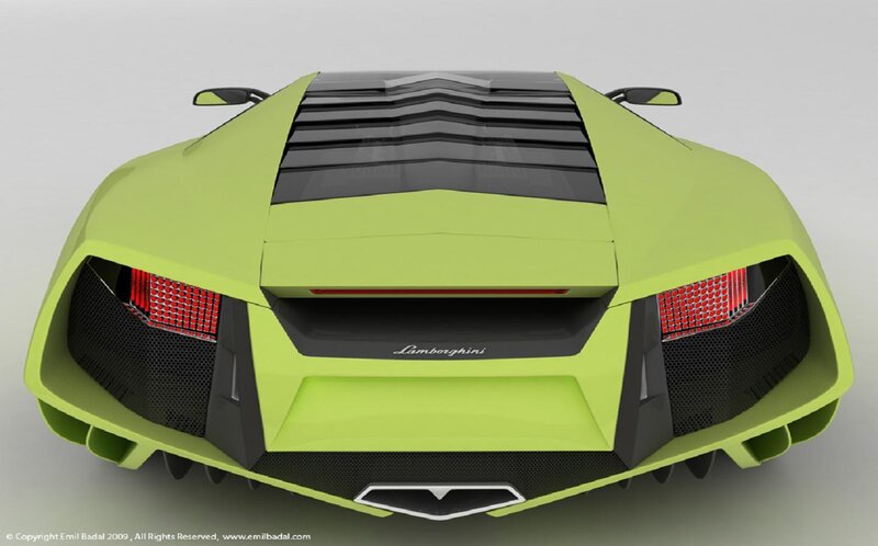 Lime Green Sports Car — Lime Green, Modern