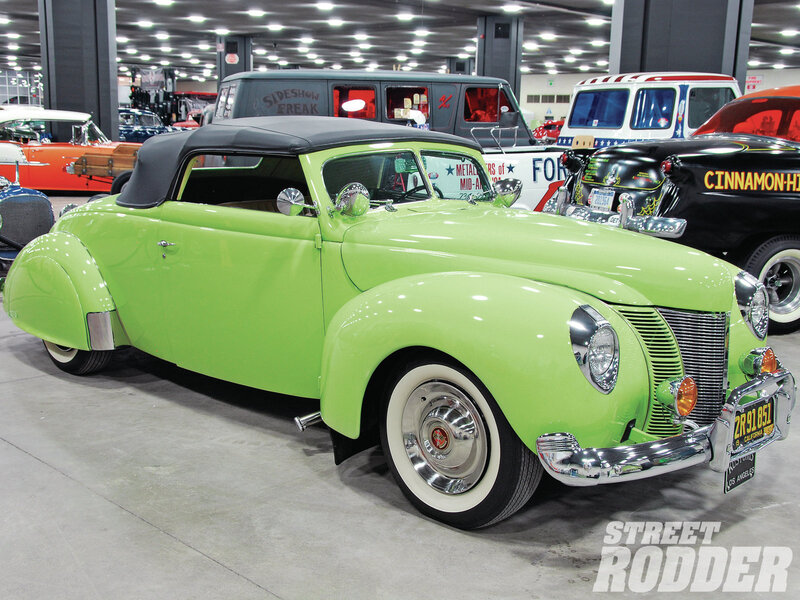 Lime-green Vintage Convertible
