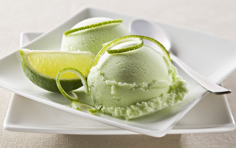 Lime Ice Cream Scoops
