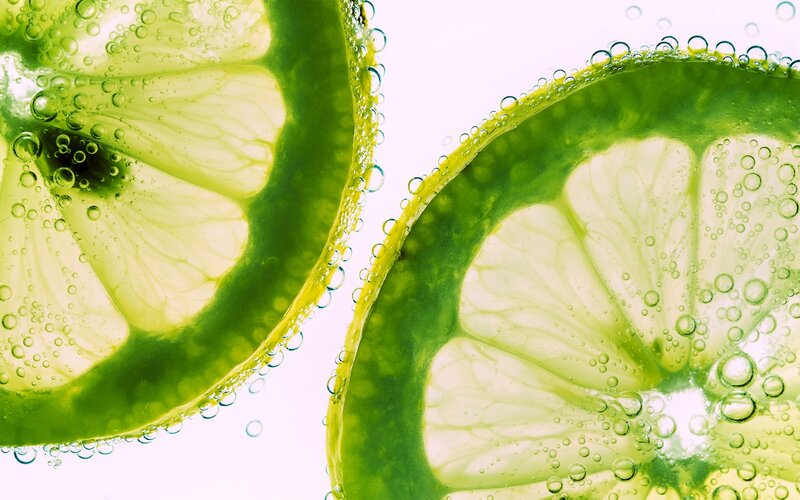 Lime Slices in Water