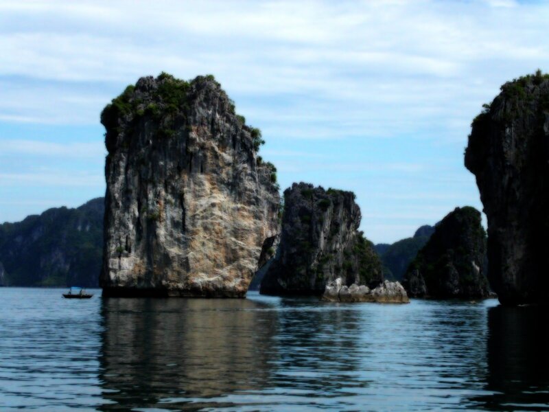Limestone Karst Formations — Blue, Serene, Afternoon, Photograph