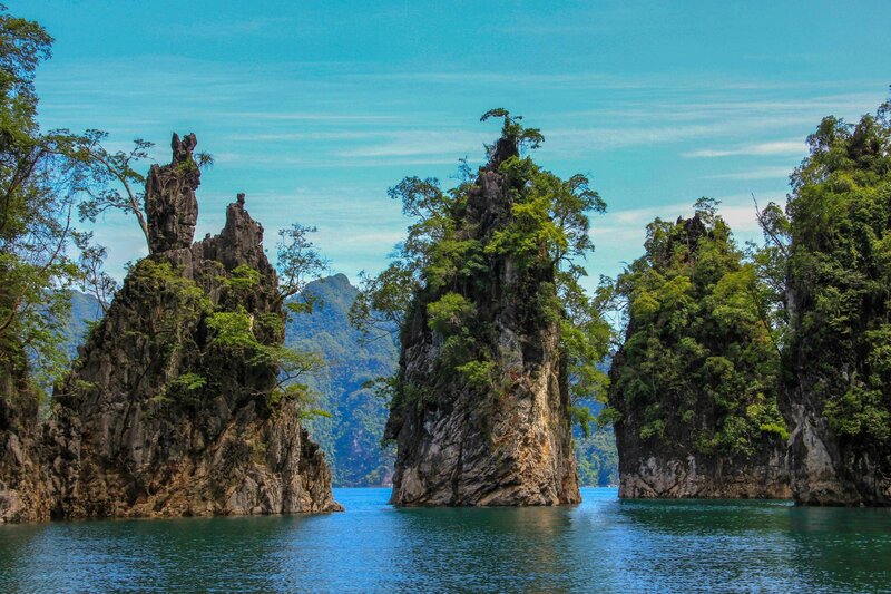 Limestone Karst Formations — Blue, Serene