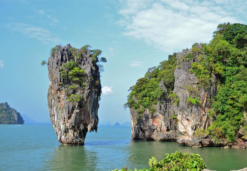 Limestone Karst Formations — Blue