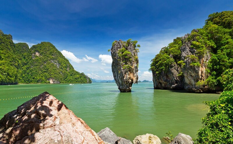 Limestone Karst Island — Blue, Serene