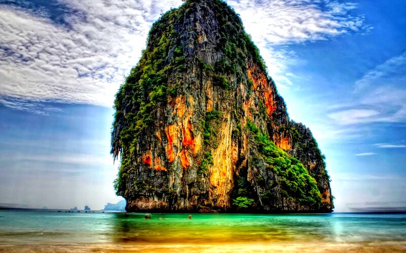 Limestone Karst Island — Blue