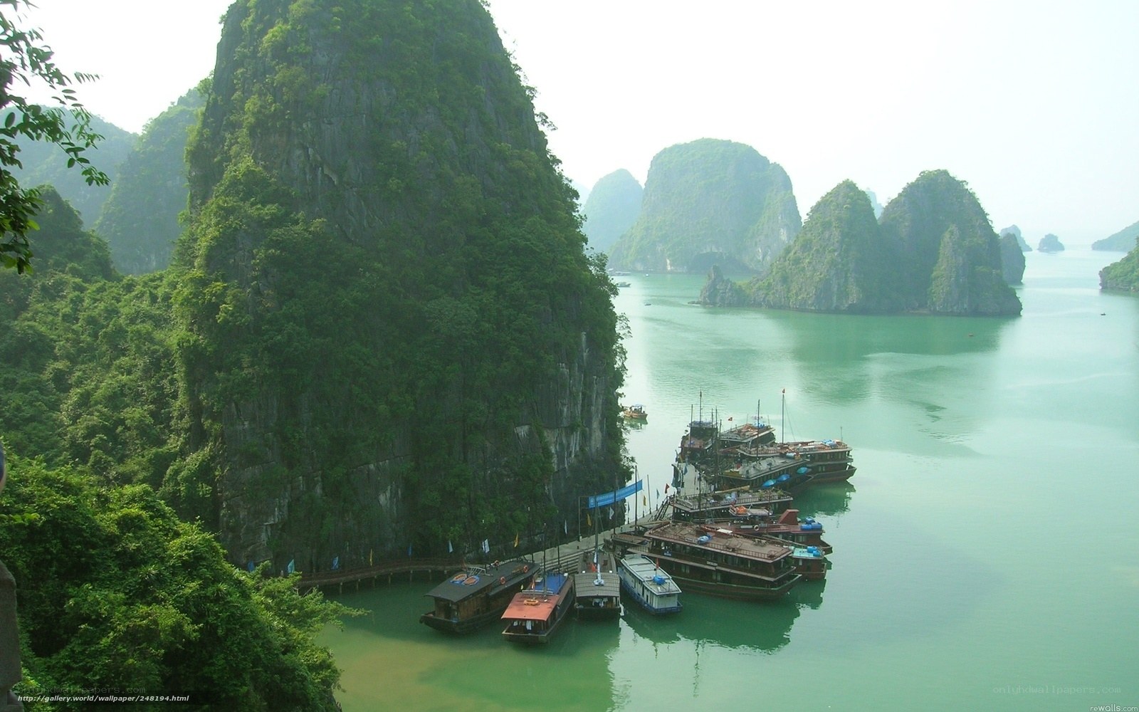 Limestone karsts in Ha Long Bay