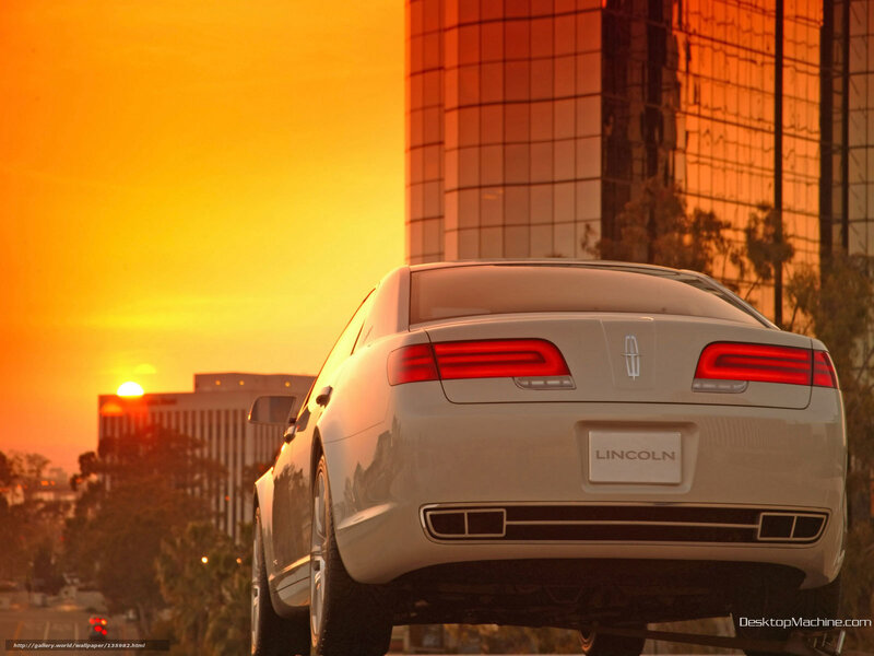 Lincoln car at sunset