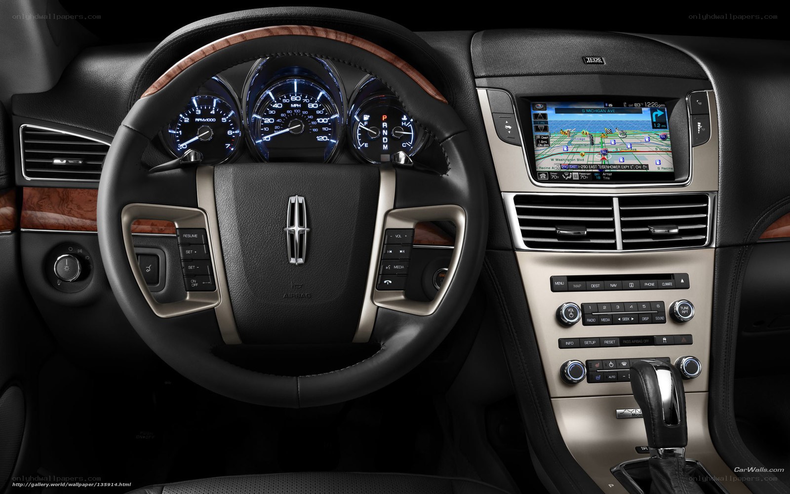 Lincoln car interior dashboard