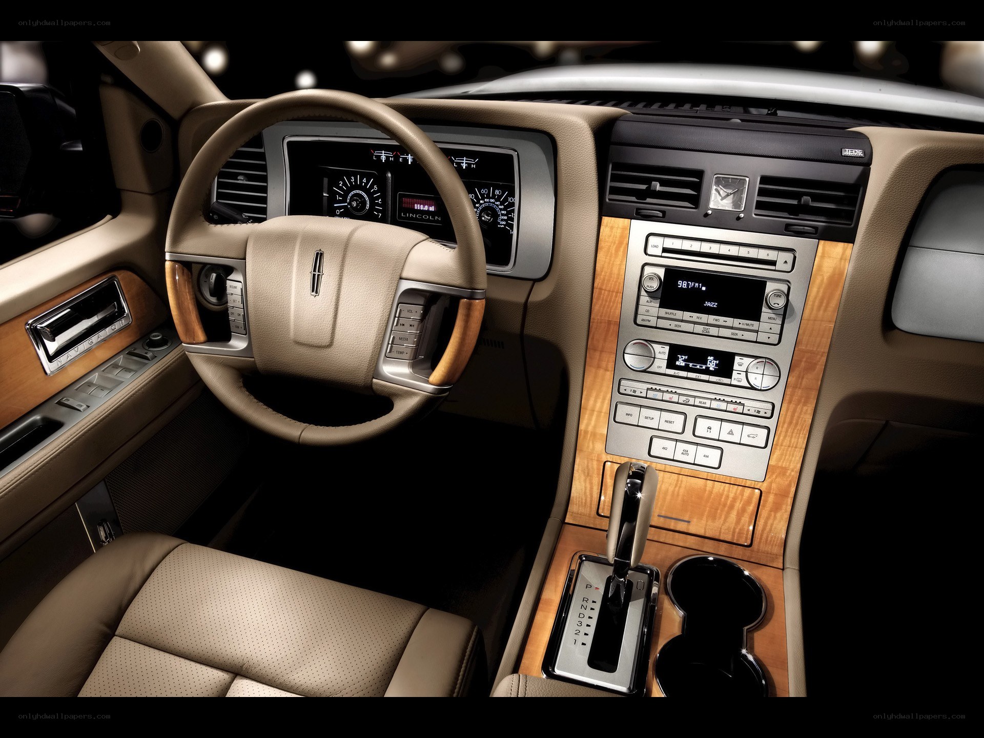 Lincoln car interior dashboard
