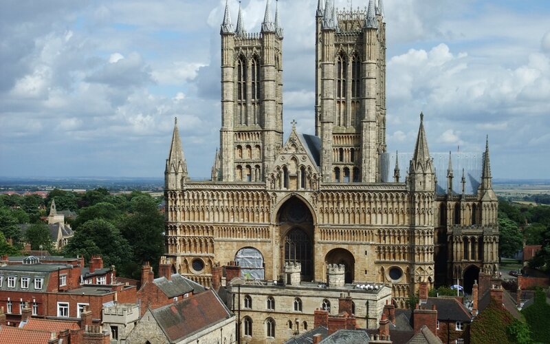 Lincoln Cathedral from above