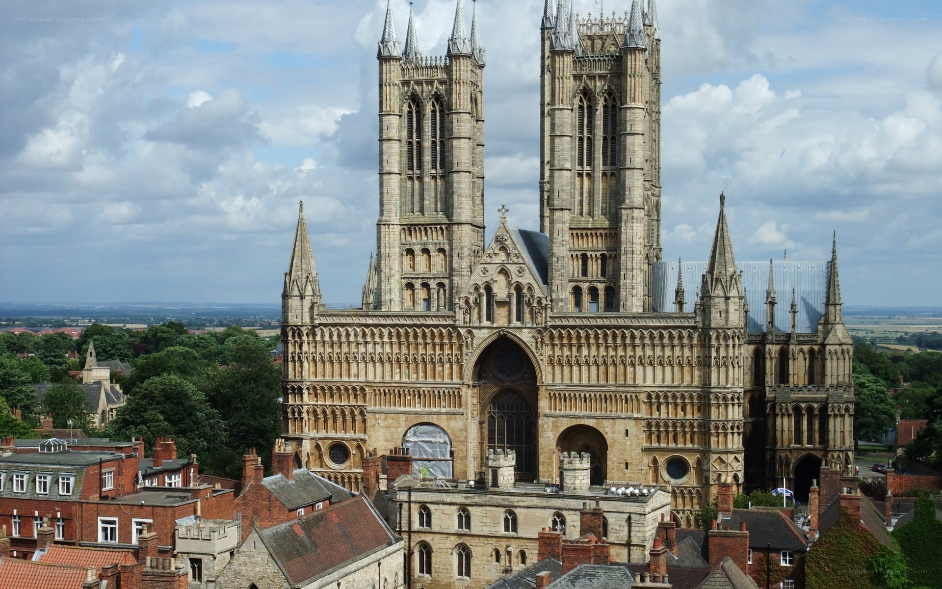 Lincoln Cathedral from above