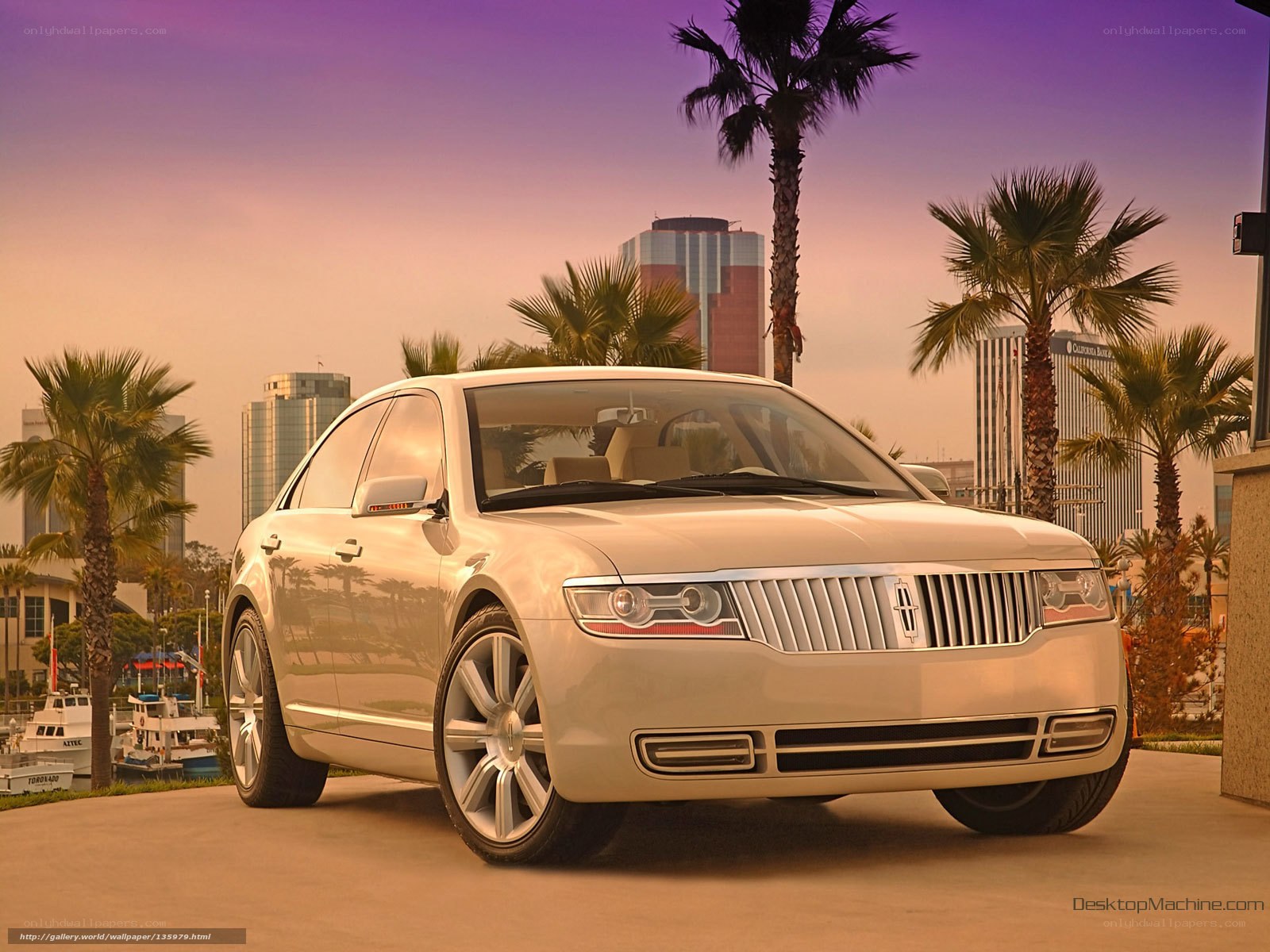 Lincoln concept car at sunset