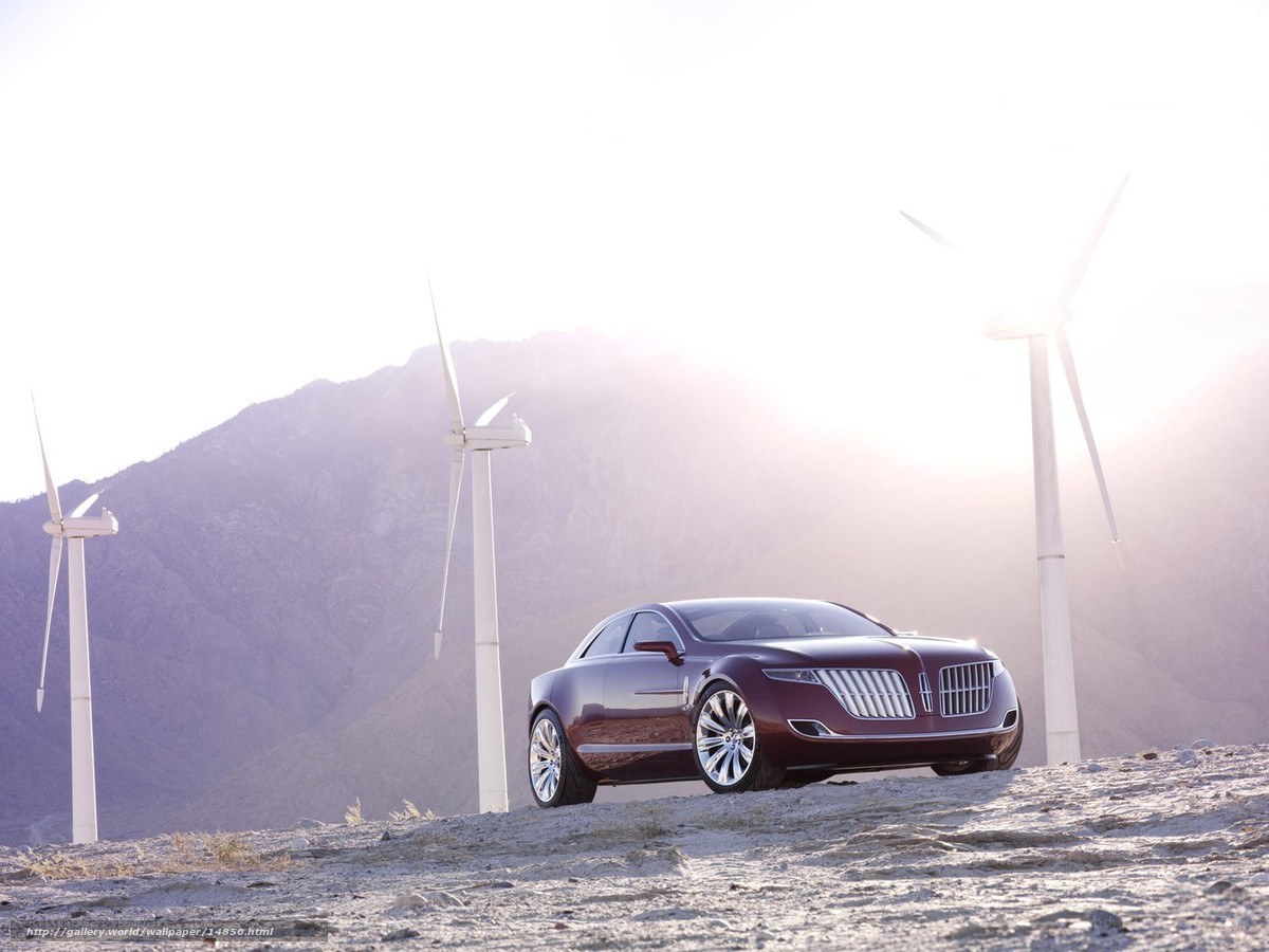 Lincoln concept car in desert