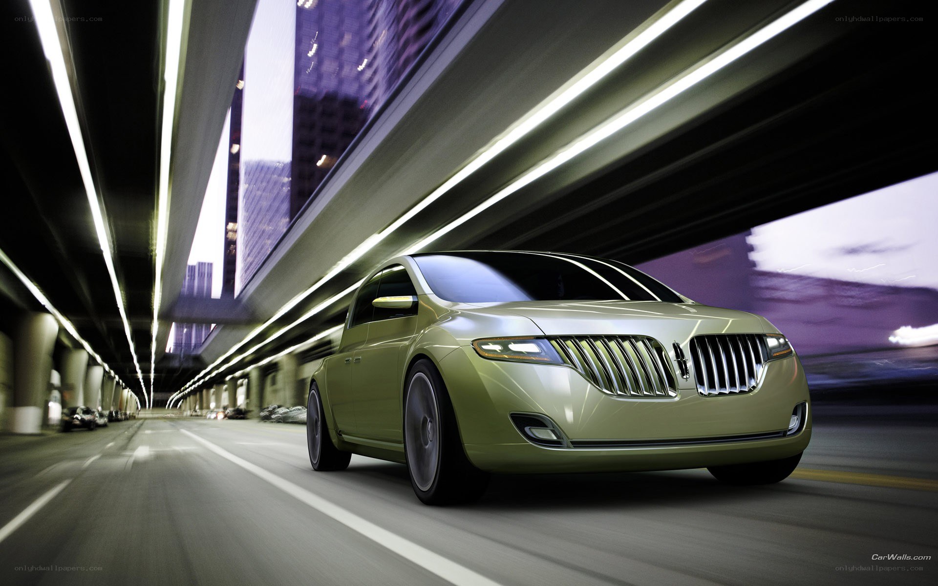 Lincoln concept car in tunnel