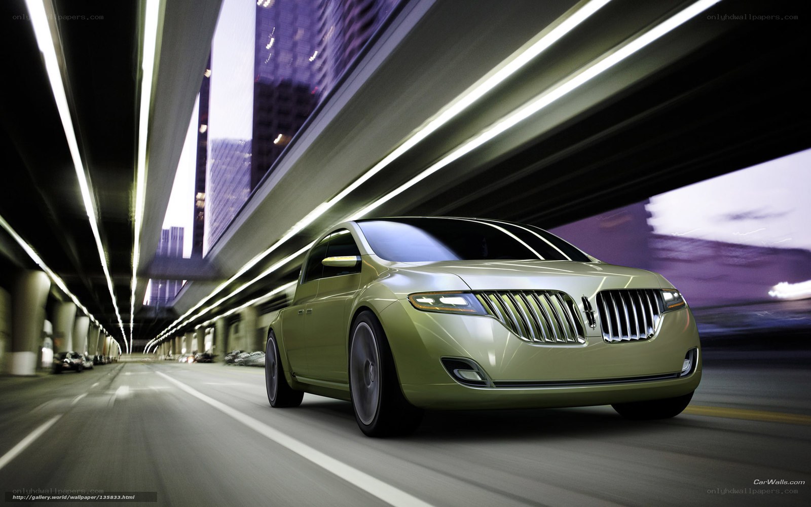 Lincoln concept car in tunnel