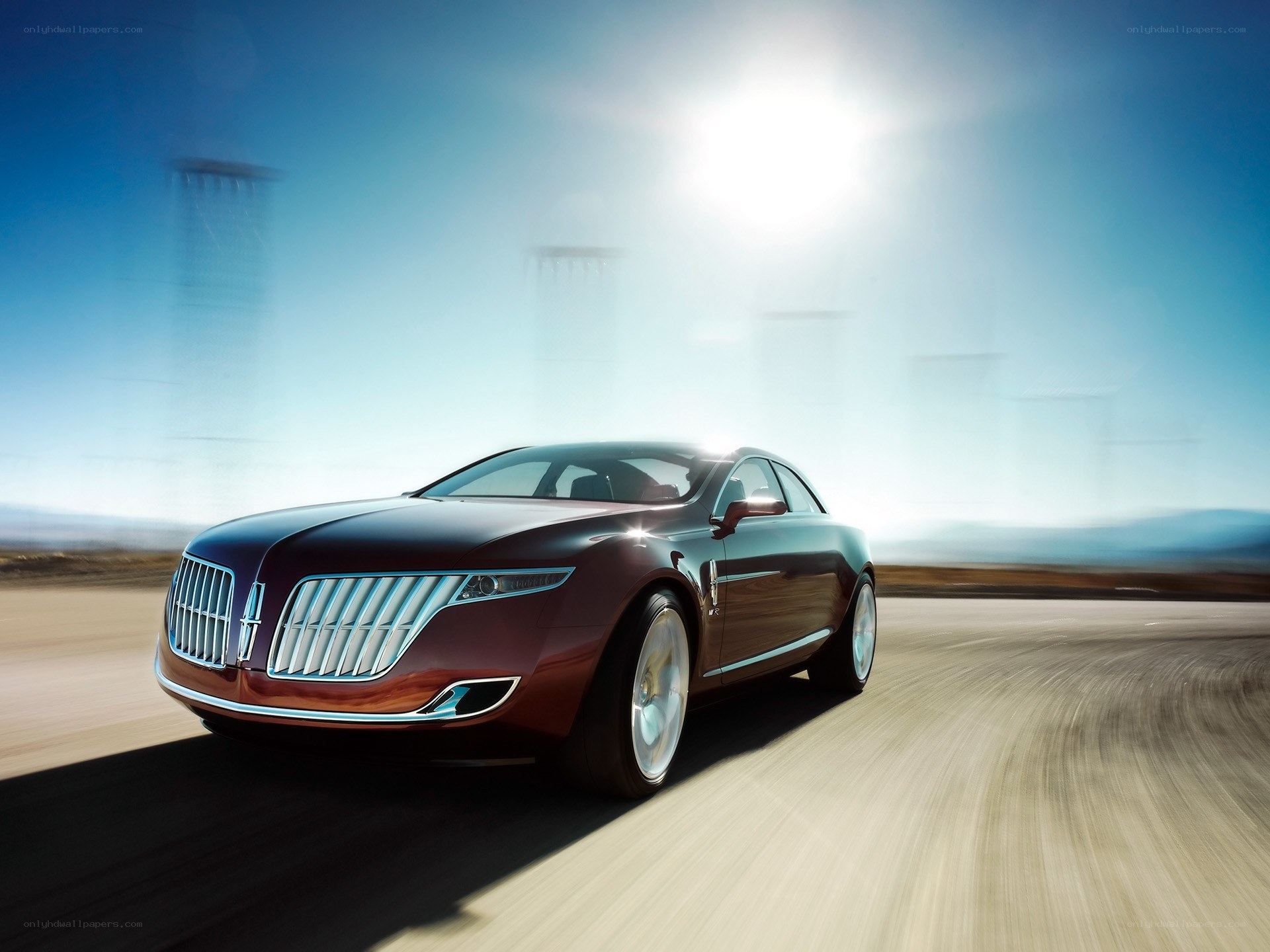 Lincoln concept car on road