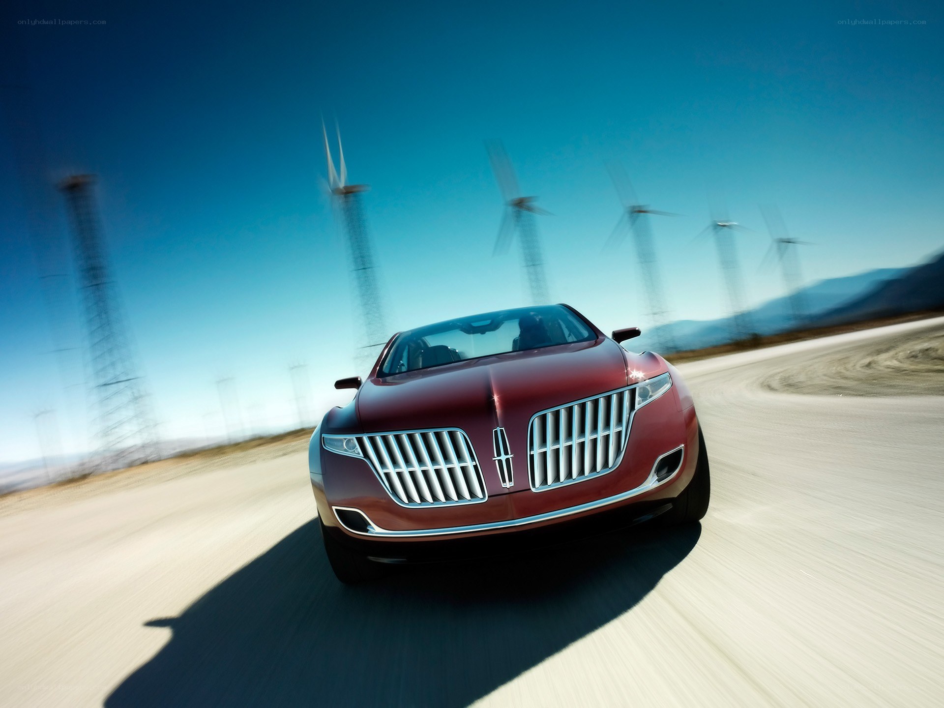 Lincoln concept car on road