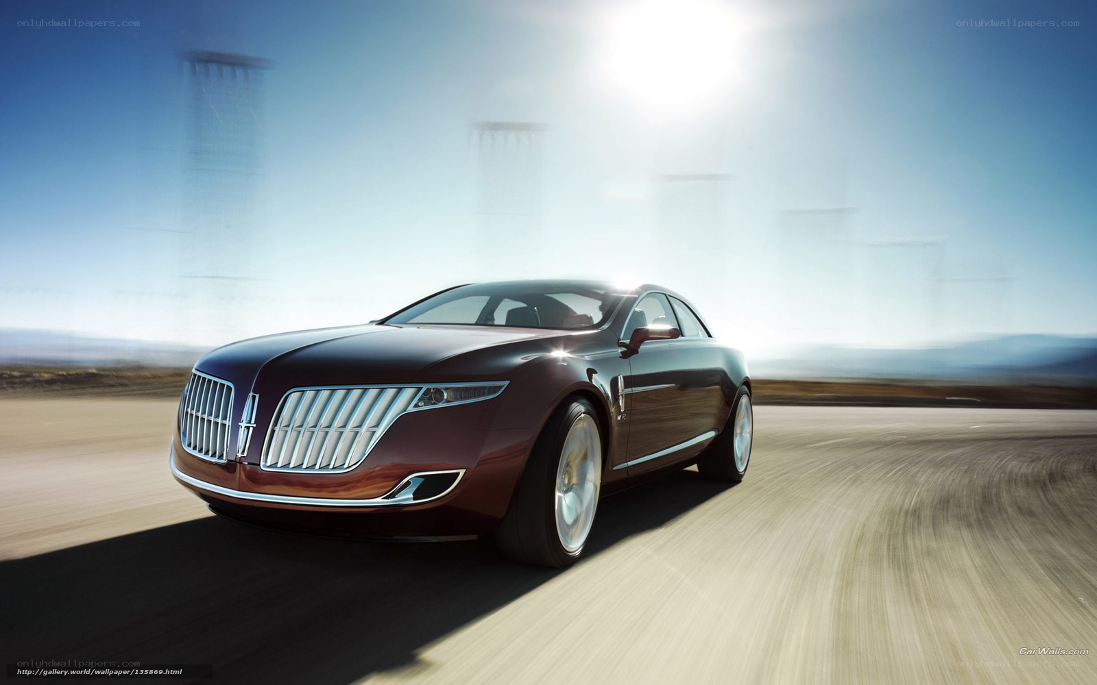 Lincoln concept car on road