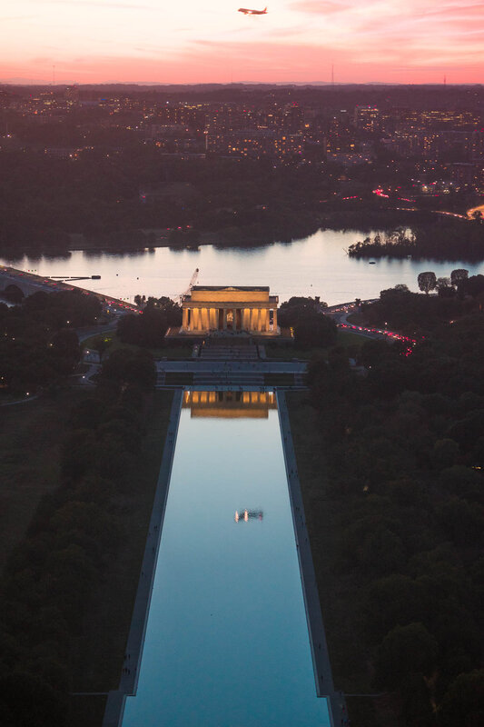 Lincoln Memorial at Dusk — Pink