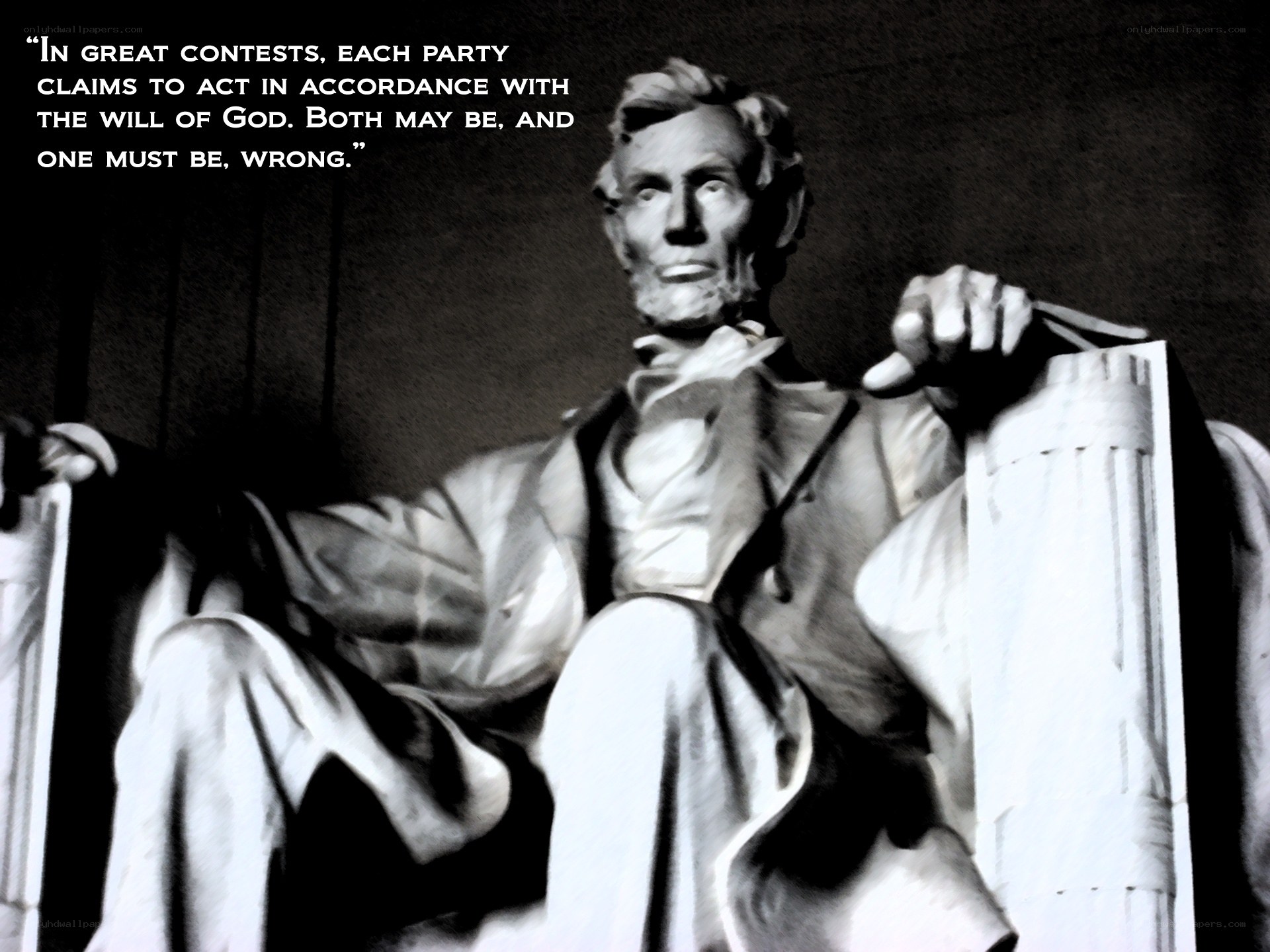 Lincoln Memorial statue quote