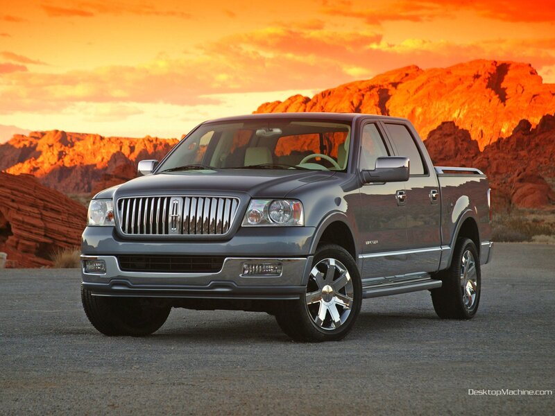 Lincoln pickup truck at sunset