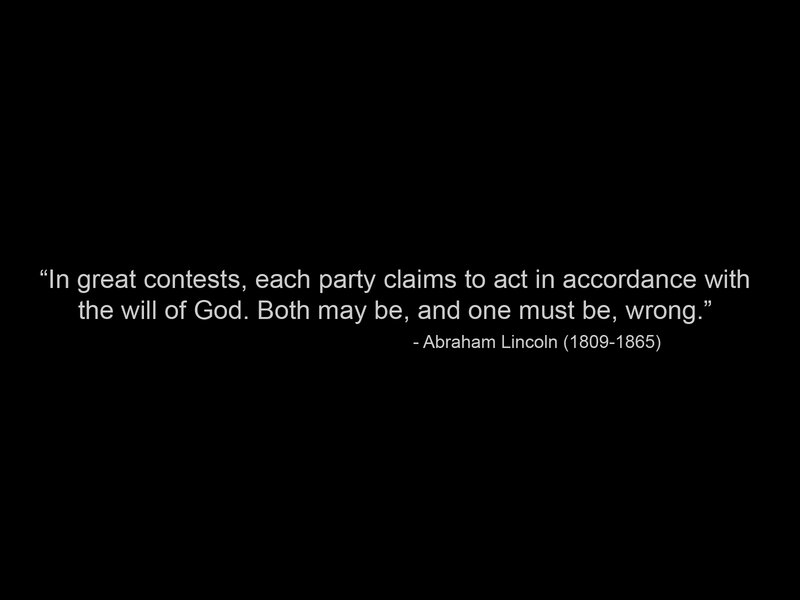 Lincoln quote on conflict